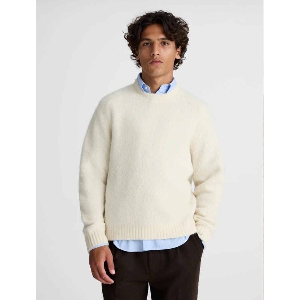 Madewell NWOT Crewneck Sweater in Yak-Alpaca Blend Cream Men's XS